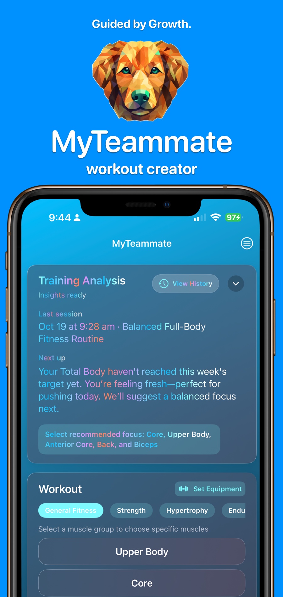 MyTeammate Workout Creator product preview