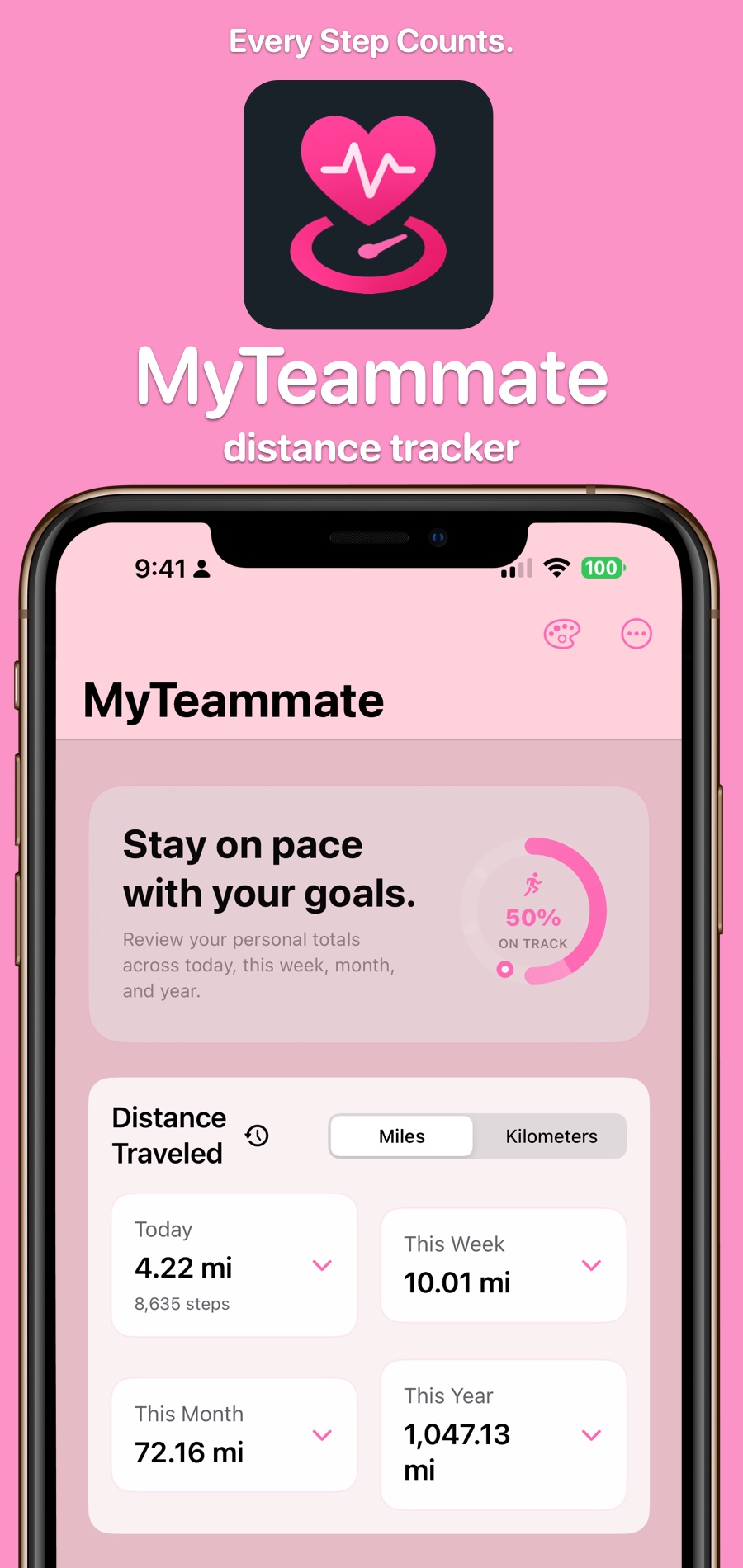 MyTeammate Distance Tracker | MyTeammate